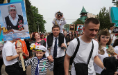 Immortal Regiment march marking anniversary of victory over Nazi Germany in WW2 in Almaty
