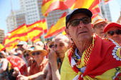 Spain's opposition party, the PP, holds a protest against the government of Prime Minister Pedro Sanchez, in Madrid