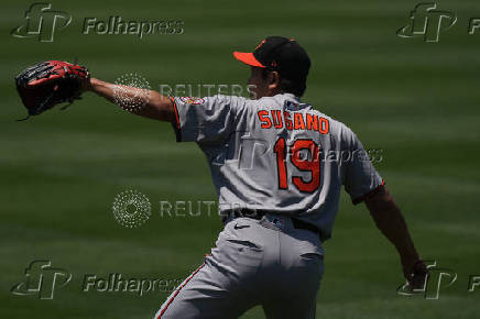 MLB: Baltimore Orioles at Athletics