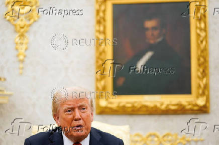 U.S. President Donald Trump meets with NATO Secretary General Mark Rutte at the White House in Washington, D.C.