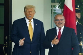 US President Trump meets Crown Prince Salman of Bahrain at the White House