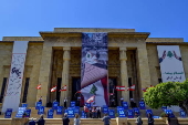 Activists mark the 50th anniversary of the Lebanese civil war in Beirut