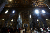 The Papal Cathedra inside the Basilica of St. John Lateran