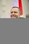Polish presidential candidatee Karol Nawrocki campaigns in Wegrow