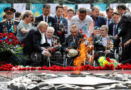Immortal Regiment march marking anniversary of victory over Nazi Germany in WW2 in Almaty