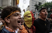 Galatasaray SK celebrate winning the Turkish Super League Championship