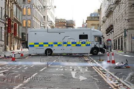 Aftermath of car ramming incident in Liverpool