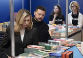 Ukrainian President Zelensky visits 13th International Book Arsenal Festival in Kyiv