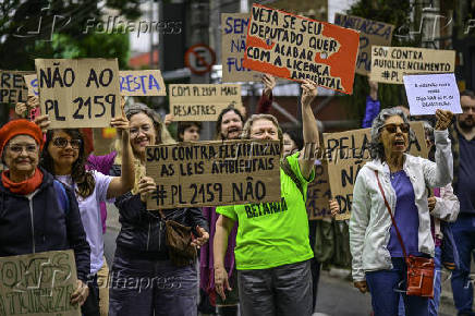 Protesto em São José dos Campos contra o PL da Devastação