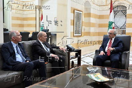 France's Special Envoy to Lebanon Le Drian visits Beirut