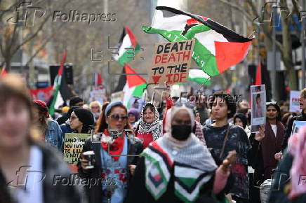 Pro-Palestine protest in Melbourne, Australia
