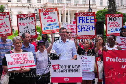 Teaching unions rally ahead of Congressional Committee testimony