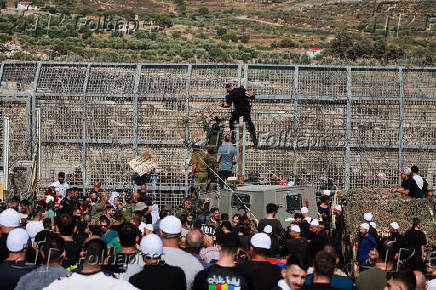 Ceasefire line between Israeli-occupied Golan Heights and Syria