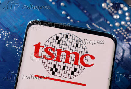 FILE PHOTO: Illustration shows TSMC (Taiwan Semiconductor Manufacturing Company) logo
