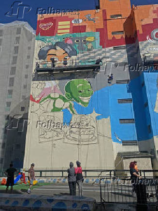 Grafite em execução no Elevado Presidente João Goulart
