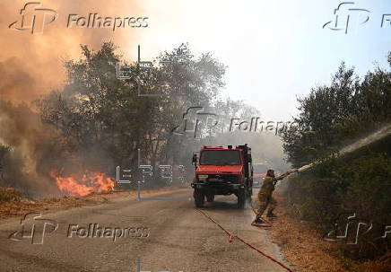 Wildfire in Greece's Peloponnese region