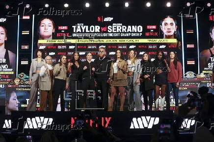 Boxers Katie Taylor vs. Amanda Serrano 3 kickoff press conference