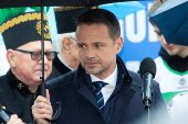 Polish presidential candidate Rafal Trzaskowski campaigns in Zgorzelec
