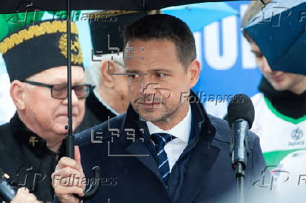 Polish presidential candidate Rafal Trzaskowski campaigns in Zgorzelec