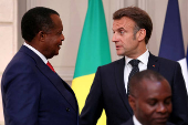 France's President Emmanuel Macron meets President of Congo NGuesso, in Paris