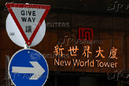FILE PHOTO: A view shows the headquarters of New World Development at New World Tower, in Hong Kong