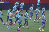 Entrenamiento de la selección de fútbol de Brasil en Ecuador