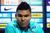 Coletiva de imprensa de Casemiro da Seleção Brasileira em São Paulo
