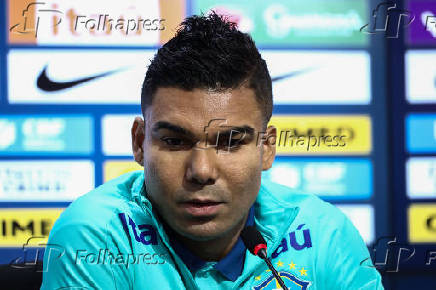 Coletiva de imprensa de Casemiro da Seleção Brasileira em São Paulo