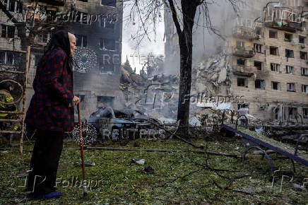 Aftermath of a Russian missile strike in Kyiv