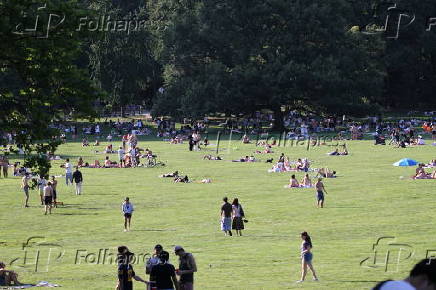 O dia da independência de 4 de julho é comemorado no Central Park Great Lawn.