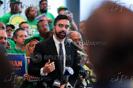 New York City mayoral candidate Zohran Mamdani DC 37 endorsement event