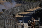 Druze poeple in Golan Heights gather near Syria border