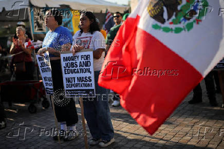 Demonstration against federal immigration enforcement actions in Los Angeles
