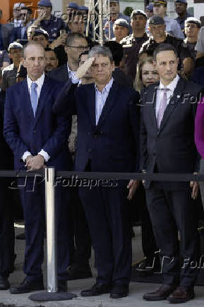 Tarcisio durate inauguração de distrito policial em Sorocaba