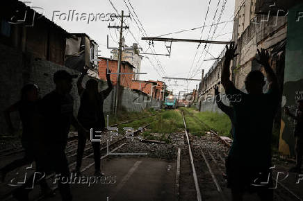 Protesta contra desalojo en la favela do Moinho, Brasil