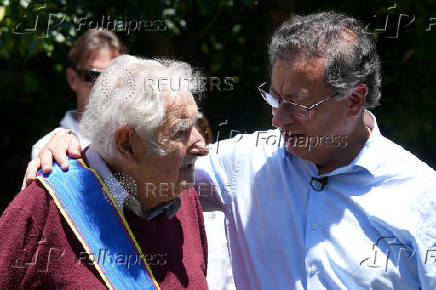 Colombia's President Petro meets Uruguay's former President Mujica, in Montevideo