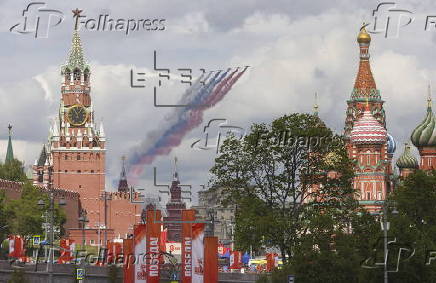 General rehearsal for Russia's annual Victory Day parade in Moscow