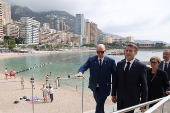 French President Macron on state visit to Monaco