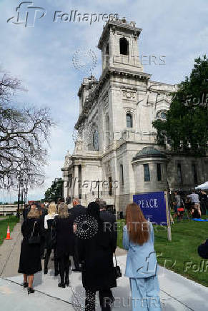 Funeral of slain Minnesota lawmaker Melissa Hortman and her husband Mark, in Minneapolis