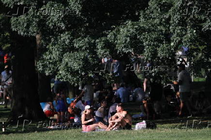 O dia da independência de 4 de julho é comemorado no Central Park Great Lawn.
