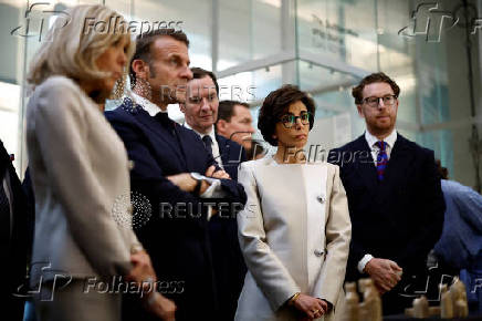 French President Macron visits Britain
