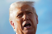 FILE PHOTO: U.S. President Donald Trump speaks to members of the media upon his arrival from Pennsylvania, at Joint Base Andrews