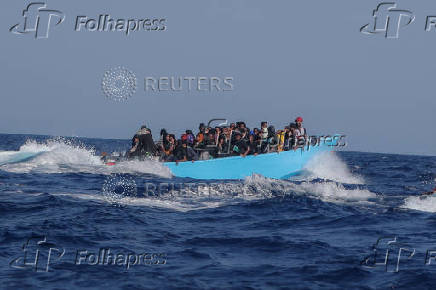 Sea-Watch 5 migrant search and rescue ship rescues migrants at the SAR zone off Libya