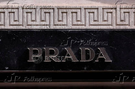 FILE PHOTO: The logo of fashion house Prada is seen outside a shop in Milan