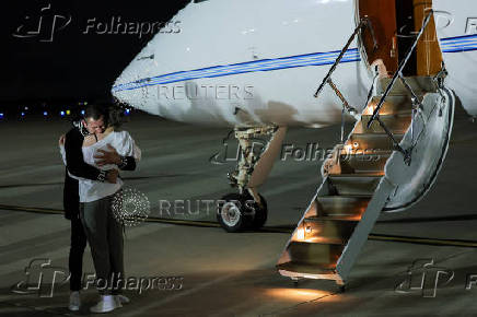 Ksenia Karelina Russian-American dual citizen, who was released from detention in Russia, arrives at Joint Base Andrews in Maryland