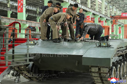 North Korea's leader Kim tours military equipment facility