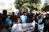 Environmental activists protest against TotalEnergies in Johannesburg