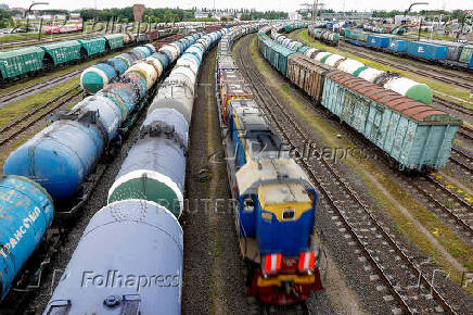FILE PHOTO: A view shows railway cars in Kaliningrad