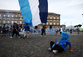 Serie A - Napoli fans gather before Napoli v Cagliari
