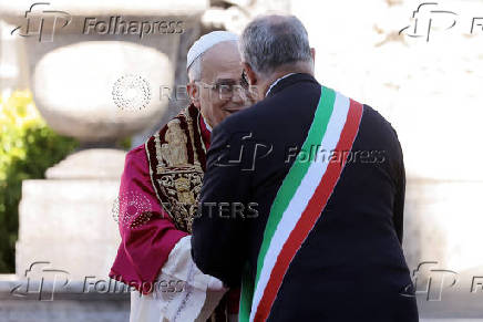 Pope Leo XIV visits Campidoglio (Capitoline Hill) in Rome